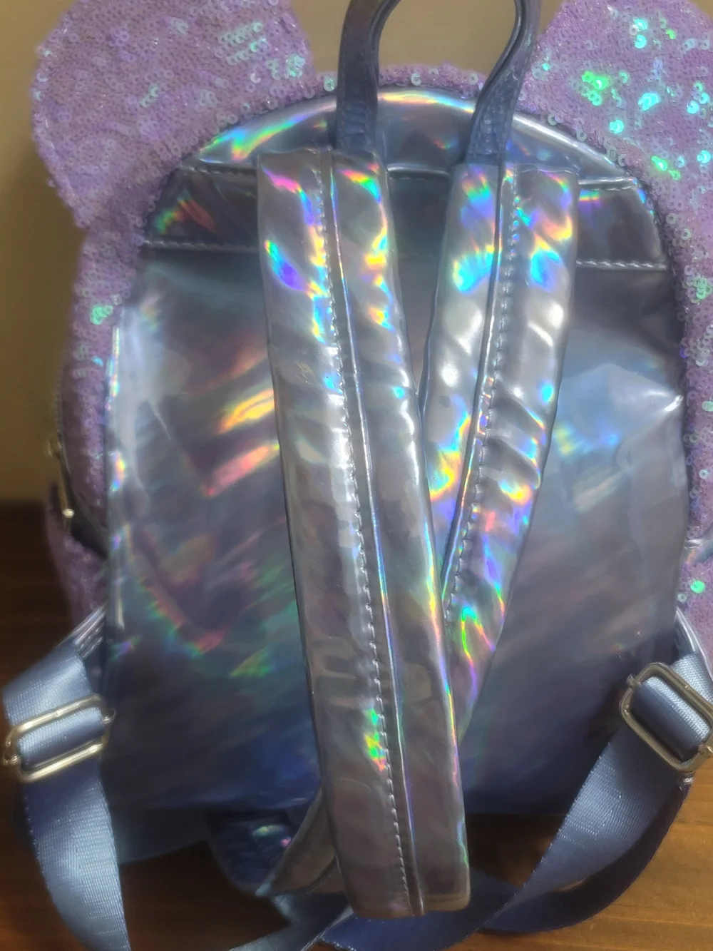 Disney  Purple Sequin Minnie Ear Backpack with Bow